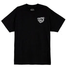 805 "Long Live Cold Beer" t-shirt, front view with small wolf graphic on left chest, black