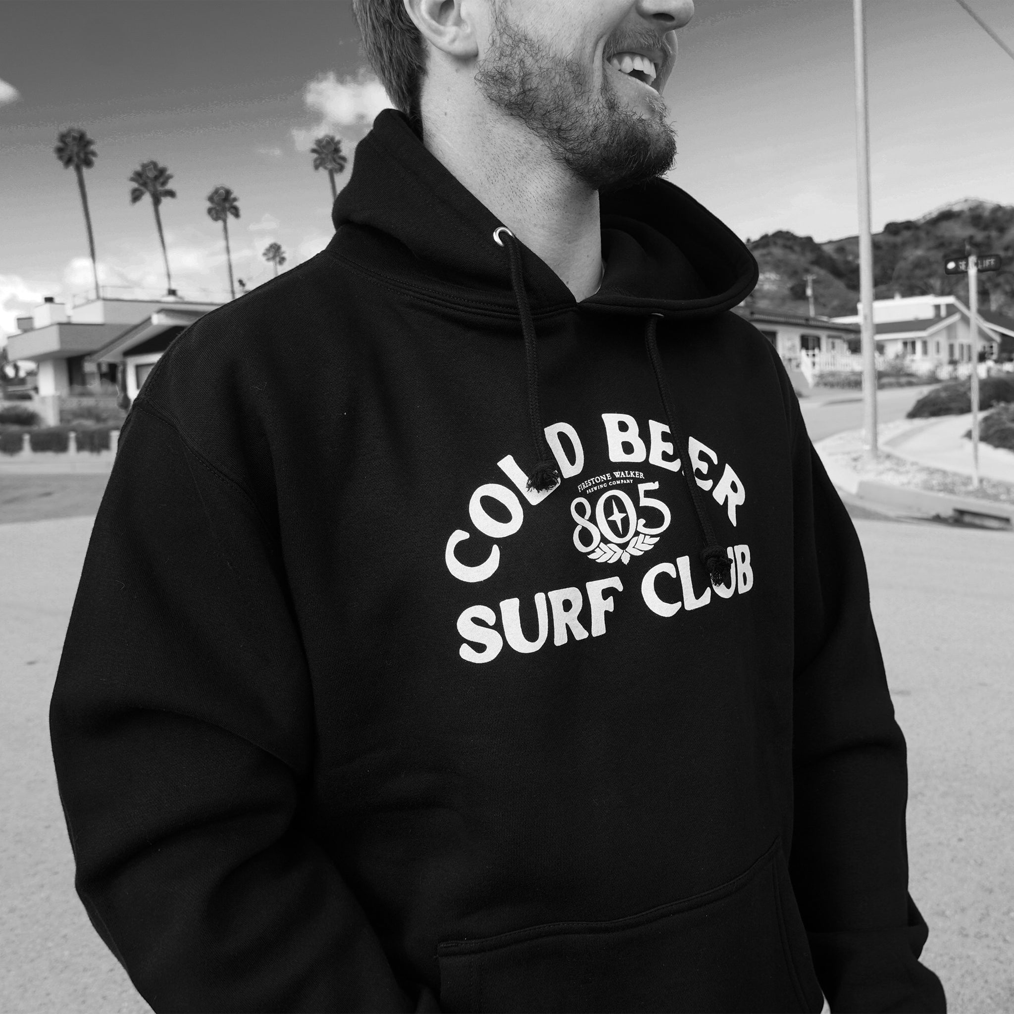 805 X World Surf League Cold Beer Surf Club Hoodie Firestone Walker Brewing Company