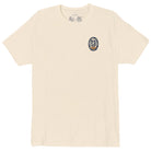 Front of Firestone Walker Brewing Co "Beer Before Glory" t-shirt, small lion and bear crest on left chest, cream