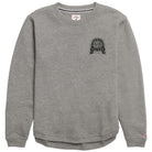 Firestone Walker women's gray crewneck sweatshirt with small black Firestone Walker logo on left chest