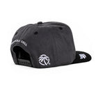 805 x Heat Wave "Properly Chill" hat, back view showing embroidered text, palm tree logo, and snapback closure