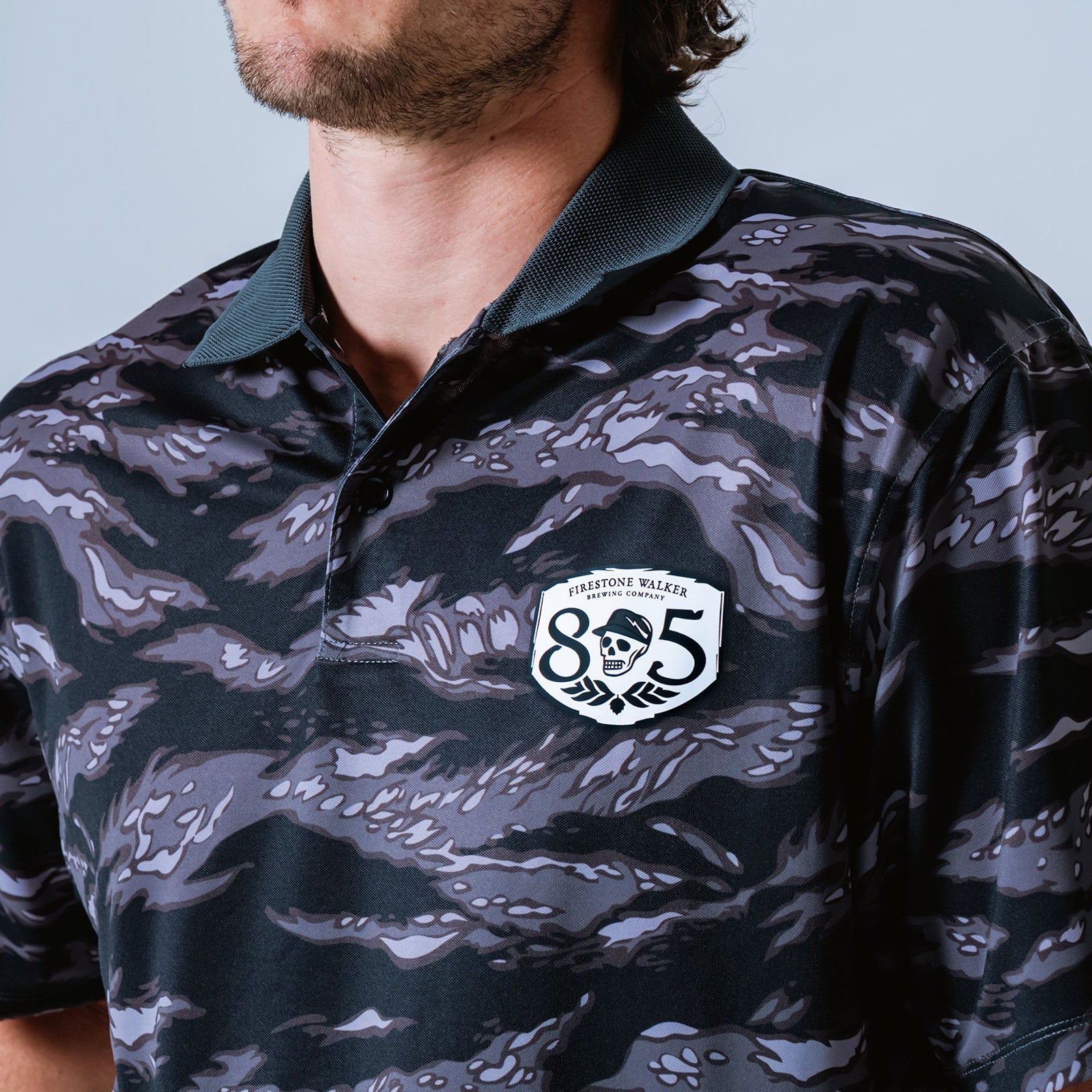 805 X Devereux Golf - Tiger Stripe Polo – Firestone Walker Brewing